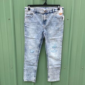 Boys Rip & Repair Slim Fit Denim Jeans Pants Size 14 Husky